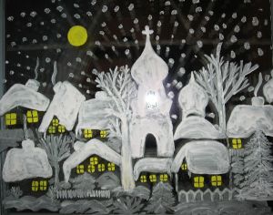 рисунок на окне