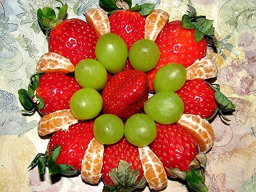 сервировка фрукты
