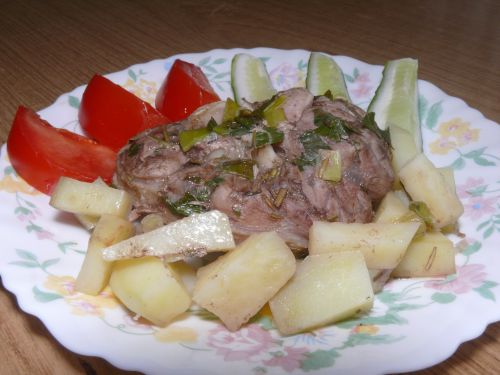 телятина с овощами