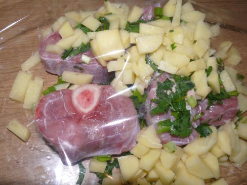 телятина с овощами