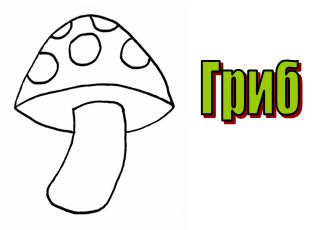 буква г - гриб