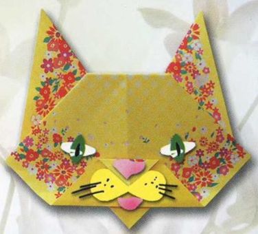 оригами кошка